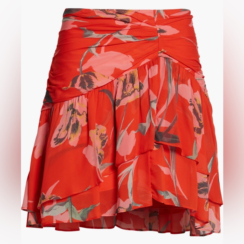 Milly Mira Tiered Floating Botanica Skirt - Size 12